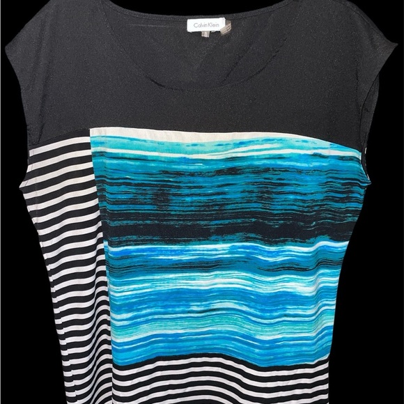 Calvin Klein Ladies Large Multicolor Sleeveless Blouse. - Picture 3 of 9